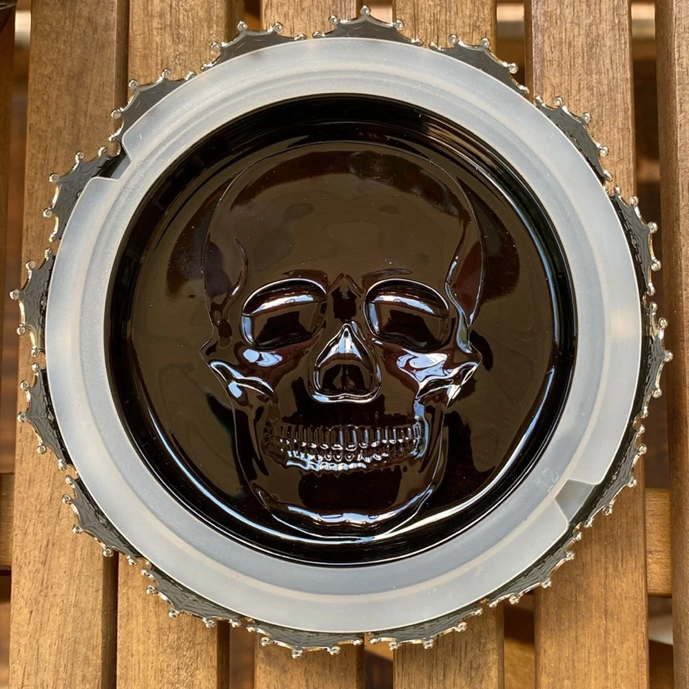 Bath & Body Works Vampire Blood 3 Wick Candle With Decorative Skull Lid